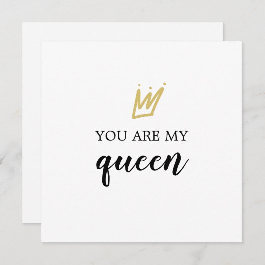 あなたは私の女王の記念日/バレンタインカウトクラウンです シーズンカード (正面/裏面)