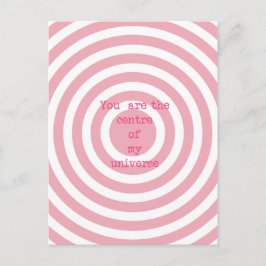 あなたは私の宇宙の中心 – ロマンチックな引用文 ポストカード