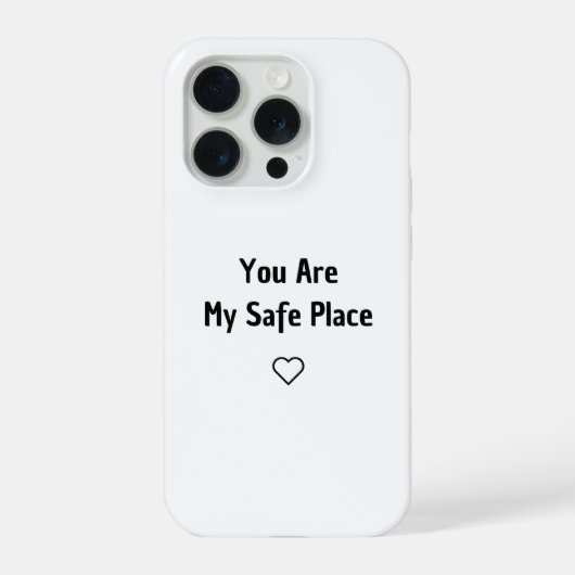 あなたは私の安全な場所 Phone Case iPhoneケース (裏面)
