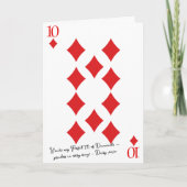 あなたは私の完璧な10 ダイヤモンドのバレンタイン カード (正面)
