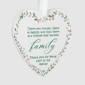 あなたは私の家族の一員になってくれてありがとう オーナメント (正面)