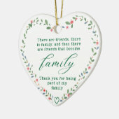 あなたは私の家族の一員になってくれてありがとう セラミックオーナメント (左)