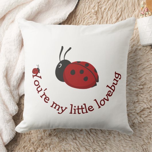 あなたは私の小さなラブバグかわいいラディバグ引用文 クッション (ブランケット)