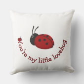 あなたは私の小さなラブバグかわいいラディバグ引用文 クッション (裏面)