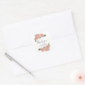 あなたは私の小規模企業のステッカーをサポートしてくれてありがとう スクエアシール (封筒)