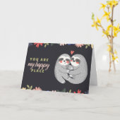 あなたは私の幸せな場所のカップルのバレンタインデー カード (黄色い花)