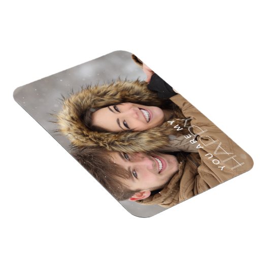 あなたは私の幸せ(編集可能なことわざまたは色) マグネット (右側)