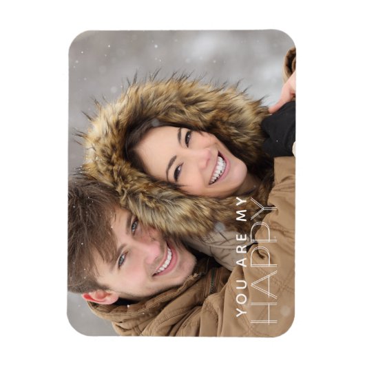 あなたは私の幸せ(編集可能なことわざまたは色) マグネット (縦)