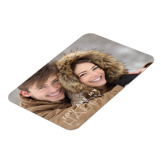 あなたは私の幸せ(編集可能なことわざまたは色) マグネット (左側)