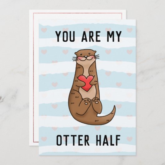 あなたは私の後半バレンタインホリデーカードです シーズンカード (正面/裏面)