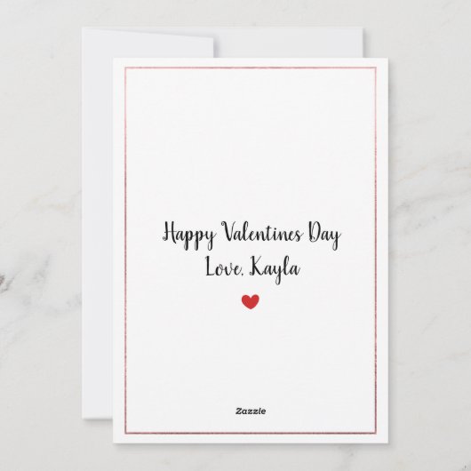 あなたは私の後半バレンタインホリデーカードです シーズンカード (裏面)