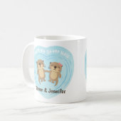 あなたは私の後半、カップルパーソナライズされただ コーヒーマグカップ (正面左)