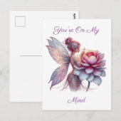 あなたは私の心に |妖精と花 ポストカード (正面/裏面)