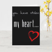 **あなたは私の心を盗んだ** 愛 カード (黄色い花)