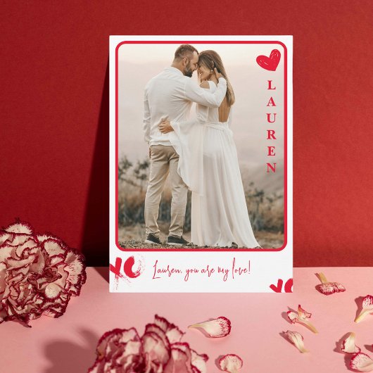 あなたは私の愛 フォト バレンタインデー カード