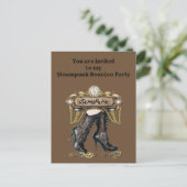 あなたは私の招待されステームパンク懇親会パーティーに ポストカード (スタンド正面)