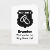 あなたは私の指輪の保安提案書になりますか？ 招待状 (正面)