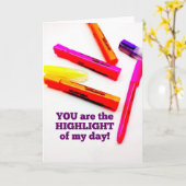 あなたは私の日の勇気付けられるギフトのハイライト カード (黄色い花)