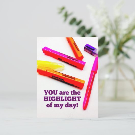 あなたは私の日の勇気付けられるギフトのハイライト ポストカード (スタンド正面)