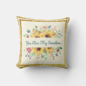 あなたは私の日差しとヒマワリの引用文 クッション (正面)