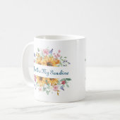 あなたは私の日差しとヒマワリの引用文 コーヒーマグカップ (正面左)