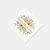 あなたは私の日差しとヒマワリの引用文 スタンダードカクテルナプキン (角)