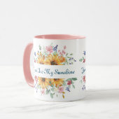 あなたは私の日差しとヒマワリの引用文 マグカップ (正面左)