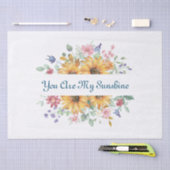 あなたは私の日差しとヒマワリの引用文 薄葉紙 (クラフト)