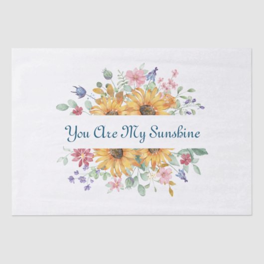 あなたは私の日差しとヒマワリの引用文 薄葉紙 (正面)