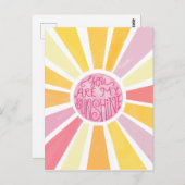 あなたは私の日照光明るい水の色のベビーギフト ポストカード (正面/裏面)