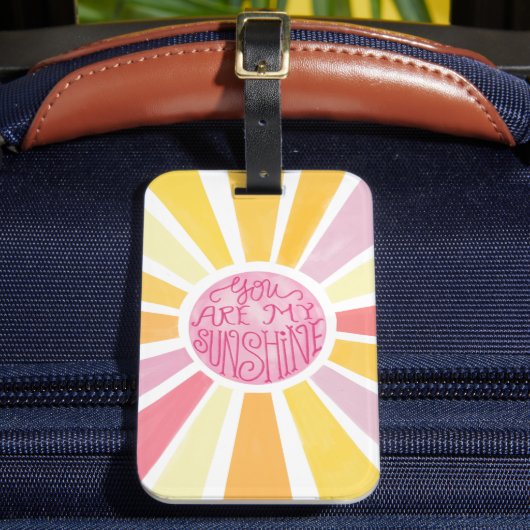 あなたは私の日照光明るい水の色のベビーギフト ラゲッジタグ (正面インサイチュ2)