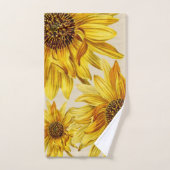 あなたは私の日照明るい黄色のヒマワリの写真である バスタオルセット (ハンドタオル)