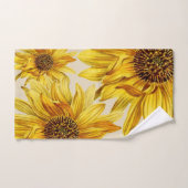 あなたは私の日照明るい黄色のヒマワリの写真である バスタオルセット (ハンドタオル)