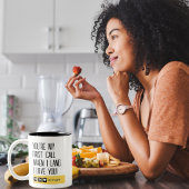 あなたは私の最初の呼び出し私が着陸するとき，愛あなたおもしろい，かわいい ツートーンマグカップ