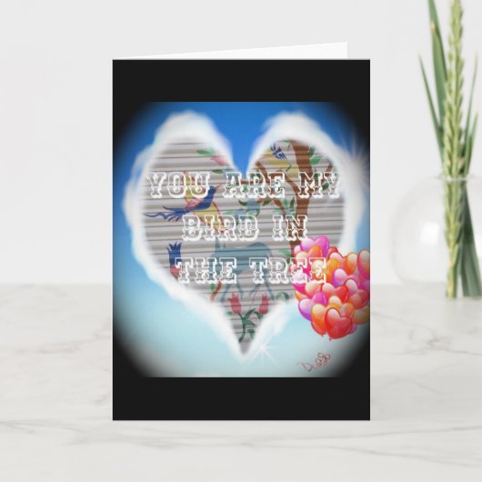 あなたは私の木の中の鳥である:心からのデザイン シーズンカード (正面)