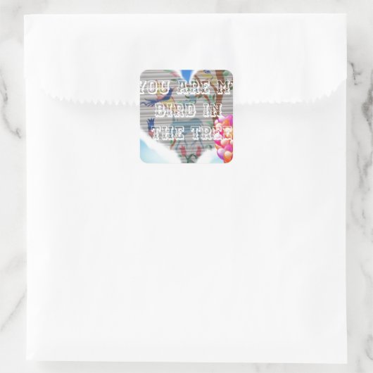 あなたは私の木の中の鳥である:心からのデザイン スクエアシール (バッグ)