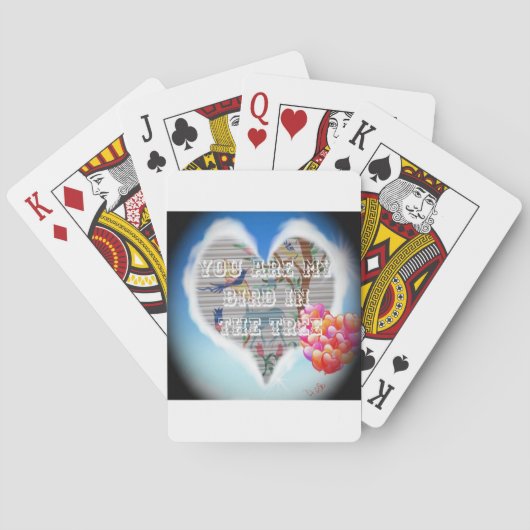 あなたは私の木の中の鳥である:心からのデザイン トランプ (裏面)