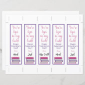 あなたは私の本のトップ!バレンタインのしおり (正面/裏面)