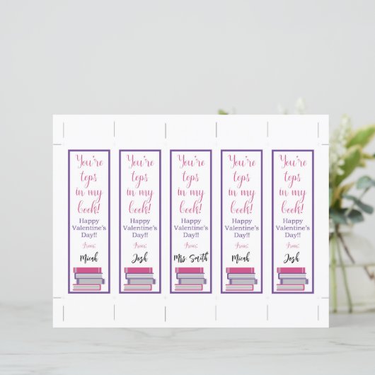 あなたは私の本のトップ!バレンタインのしおり (スタンド正面)