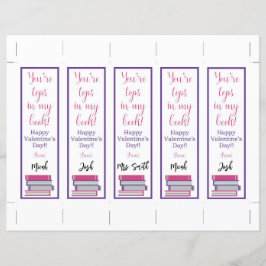 あなたは私の本のトップ！バレンタインのしおり