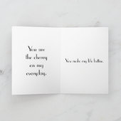 あなたは私の毎日のグリーティングカードのさくらんぼ カード (内部)