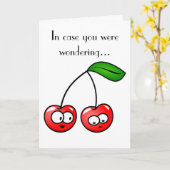 あなたは私の毎日のグリーティングカードのさくらんぼ カード (黄色い花)