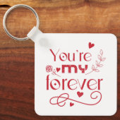 あなたは私の永遠のバレンタインの日メタルスクエア キーホルダー (正面)