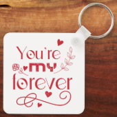 あなたは私の永遠のバレンタインの日メタルスクエア キーホルダー (裏面)