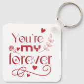 あなたは私の永遠のバレンタインの日メタルスクエア キーホルダー (裏面)