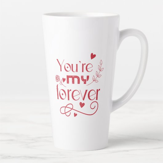 あなたは私の永遠のバレンタインの贈り物 カフェラテマグ (右)