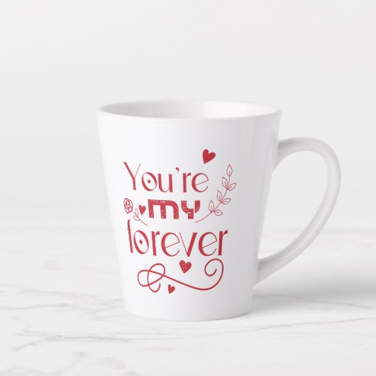 あなたは私の永遠のバレンタインの贈り物 カフェラテマグ (右)
