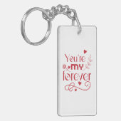 あなたは私の永遠のバレンタインデーの贈り物アクリル キーホルダー (正面左)