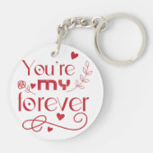 あなたは私の永遠のバレンタインデーの贈り物アクリル キーホルダー (裏面)