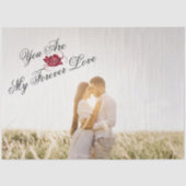 「あなたは私の永遠の愛」真っ赤な薔薇のエレガントな写真 薄葉紙 (正面)